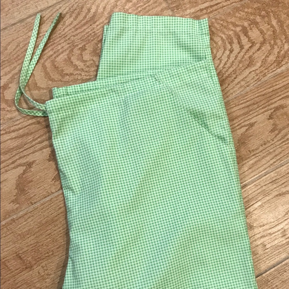 SCRUB pants, green and white